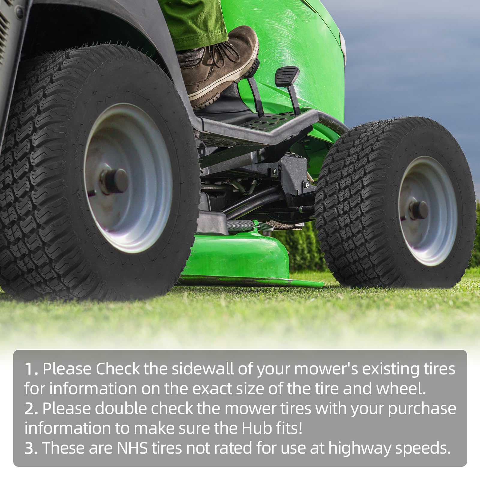 Amazon | (2パック) 16x6.50-8 タイヤ - 4PR 耐久性チューブレス交換用